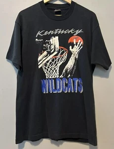 Vintage 90’s Kentucky Wildcats Graphic Black Tee XL Single Stitch  - Picture 1 of 7