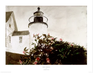 Sailor's Valentine, 1999 by Andrew Wyeth Art Print Harbor Lighthouse Maine 22x28 - Picture 1 of 1