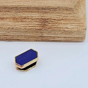 KEEP Collective Dark Blue Lapis Geo Bar Yellow Gold Sliding Key Charm - Picture 1 of 7