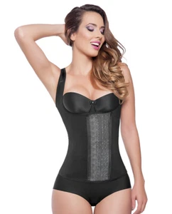 Ann Michell Sport Latex Vest 2021 - Black Thick Straps Latex Vest - Picture 1 of 5