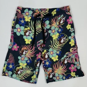 Buc-ees All Over Print Youth Boys XS Swim Trunks Shorts Tropical Floral Bucees - Picture 1 of 5