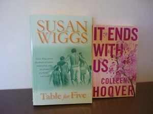 2 ROMANCES - IT ENDS WITH US (COLLEEN HOOVER) & TABLE FOR FIVE (SUSAN WIGGS) - Picture 1 of 11