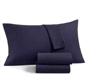 Martha Stewart Essentials Solid Microfiber 3 Pc. Sheet Set SIZE TWIN XL BLUE NEW - Picture 1 of 2