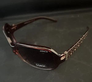 COACH Dark Tortoise occhiali da sole da donna nuovi con etichette - Foto 1 di 4