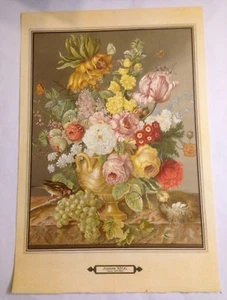 JOSEPH NIGG LITHOGRAPHIE ORIGINALE 1960 BOUQUET DE FLEURS GRAND FORMAT - Imagen 1 de 1
