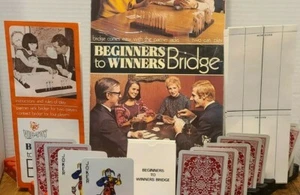 Bridge "Beginners to Winners" Card Game Vintage 1972 Vic-Toy Nice & Complete - Picture 1 of 12