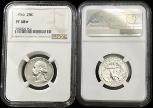 Collector Lot of 10 - 1956 Washington Quarter 25c Certified by NGC PF68 *Star* - Picture 1 of 3