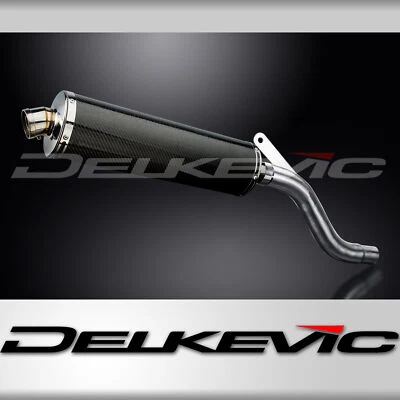 Yamaha XT600E 1990-1995 Delkevic Slip On 14" Oval Carbon Exhaust Muffler Kit - Image 1 of 4
