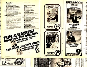 VARIOUS tv game shows: 60+ separate CLIPPINGS pages lot Jokers Wild-etc - Bild 1 von 1