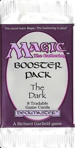 MTG: THE DARK Booster Pack wrapper; PERFECT opening, NO CARDS, 1994 - Picture 1 of 2