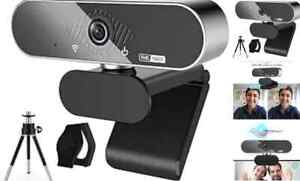  Webcam, 1080P Pro HD Webcam with Stereo Microphone, 110° Wide Angle, Privacy 