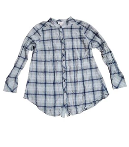 Blusa para el torso J Jill para mujer pequeña con botones manga larga a cuadros múltiples colores - Imagen 1 de 8