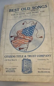 Vintage 1913 Best Old Songs For school And Home Use Sheet Music Book, 32 Pages - Picture 1 of 5