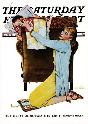 1940 MAR 30 The Decorator NORMAN ROCKWELL SATURDAY EVENING POST COVER ART PRINT - Image 1 of 3