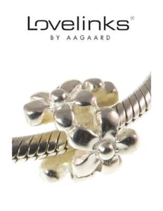 Genuine LOVELINKS 925 sterling silver FLOWERS charm bead, summer garden - Picture 1 of 10