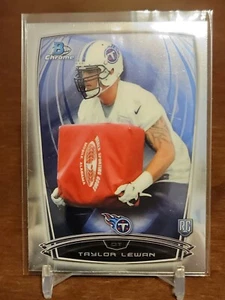 2014 Bowman Chrome Taylor Lewan RC Michigan / Tennessee Titans Rookie #128 - Picture 1 of 2