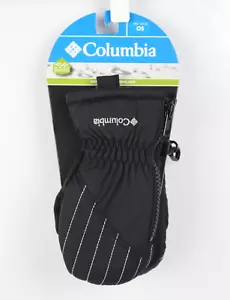 Columbia Toddler Chippewa III Mitten Gloves Zipper One Size Black Omni Shield - Picture 1 of 4