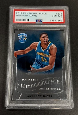 ANTHONY DAVIS 2012 PANINI BRILLIANCE #234 EMBOSSED FOIL ROOKIE RC PSA 10 GEM NBA - Image 1 of 4