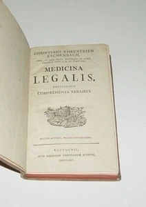 German  1775 Forensic Science & The Law Medicna Legalis Cadaver Eschenbach - Picture 1 of 5