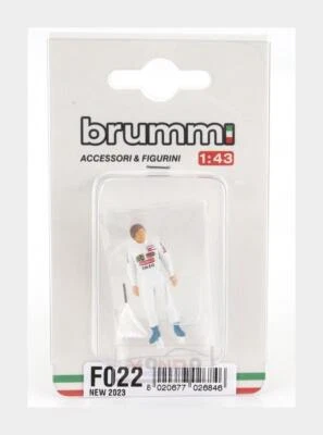 1:43 BRUMM Figures F1 Driver Gilles Villeneuve Ferrari 1981 White F022 - Immagine 1 di 2