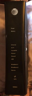 AT&T U-Verse 5268ACFXN DSL Wireless Wifi Modem Router + AC Adapter + Cables - Image 1 of 4