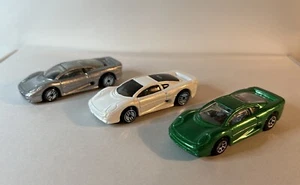 Hot Wheels (Lot Of 3) 1992 Jaguar XJ 220 Silver, Green, White - Picture 1 of 7