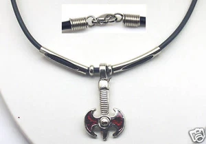 Rugged Necklace, Rubber 2.5 mm Cord Lobster Clasp 17" - Picture 1 of 1