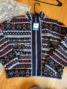 Girls DSG Size XL Fleece Full Zip Funky Fair Isle - Picture 1 of 4