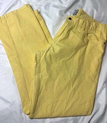 Rocawear Jeans Mens Light Yellow Washed Straight Fit Cotton Size W40 - Image 1 of 4
