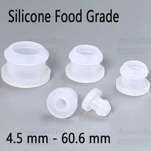 Transparent Grommet Silicone Rubber Snap-On Open Hole Plug Bung Wire Cable Bungs - Picture 1 of 8