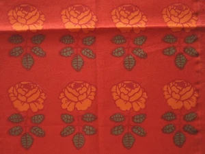 【Vintage Stoff】Marimekko VIHKIRUUSU Baumwolle altes Stoffstück 30 x 45 cm 婚礼玫瑰 - Bild 1 von 14