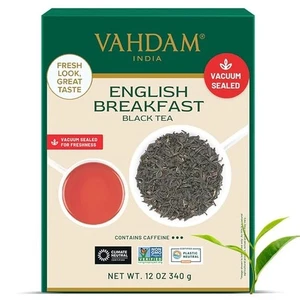 VAHDAM, Original Inglés Desayuno Hojas de Té Negro (500 g) 250+ Tazas | Sin OGM, - Imagen 1 de 5