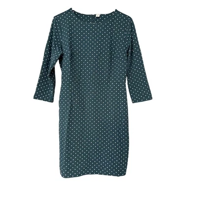 Платье-футляр женское Old Navy бирюзово-зеленое в горошек карьерное повседневное рабочее среднее - Изображение 1 из 4