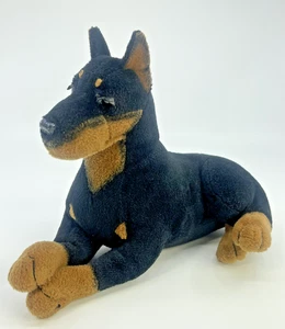 Vintage selten 1997 Stuffins Dobermann Pincher Stofftier Plüschtier realistisch - Bild 1 von 13