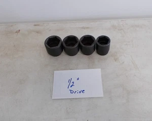 Snap on Tools used, Save 50% or more, Free Shipping, 4 pcs 1/2" impact sockets - Picture 1 of 1