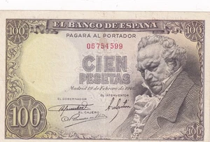 CRBS1852 BILLETE ESPAÑA 100 PESETAS 1946 SIN SERIE MBC- - Picture 1 of 2