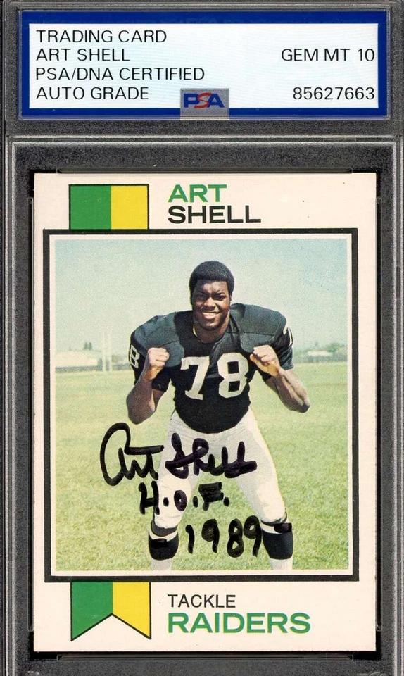 Art Shell Gem Mint 10 PSA DNA Signed 1973 Topps Rookie Autograph - Image 1 of 1