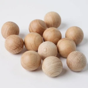10- 1" Maple Wood Ball Wood Balls Sorting Games Math Waldorf Games Gnome Nose - Picture 1 of 14