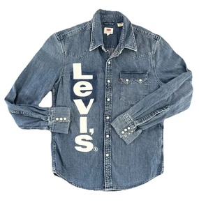 Levi’s Denim Pearl Snap Sawtooth Sellout Long Sleeve Shirt - SMALL - Picture 1 of 9