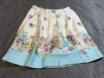 Oscar De La Renta Designer Vintage Skirt Size 8P A-line Blue Floral See Photos - Image 1 of 4