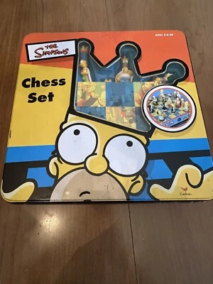 The Simpsons 3D Chess Set In Tin Box New Open Box - Image 1 of 4
