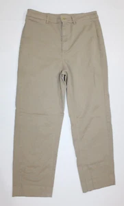 Pantalón Chino Everlane Mujer Tostado Beige Caqui Regular Recortado Pierna Ancha Sarga Talla 6 - Imagen 1 de 6