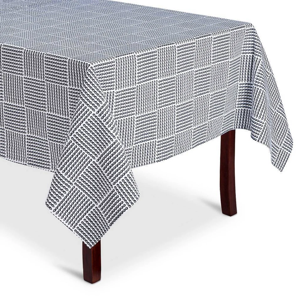Threshold Rope Print Tablecloth (60x84) and 4 Napkins - Image 1 of 2