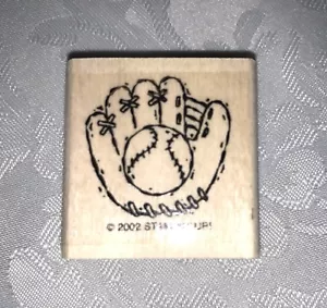 Stampin' Up! Guanto e pallone da baseball softball 2002 timbro in gomma stampin up - Foto 1 di 2