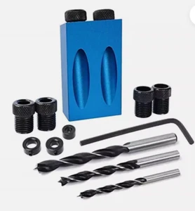 14 Stck. Blau Holzbearbeitung Schrägloch Locator Taschenloch Vorrichtung - Bild 1 von 2