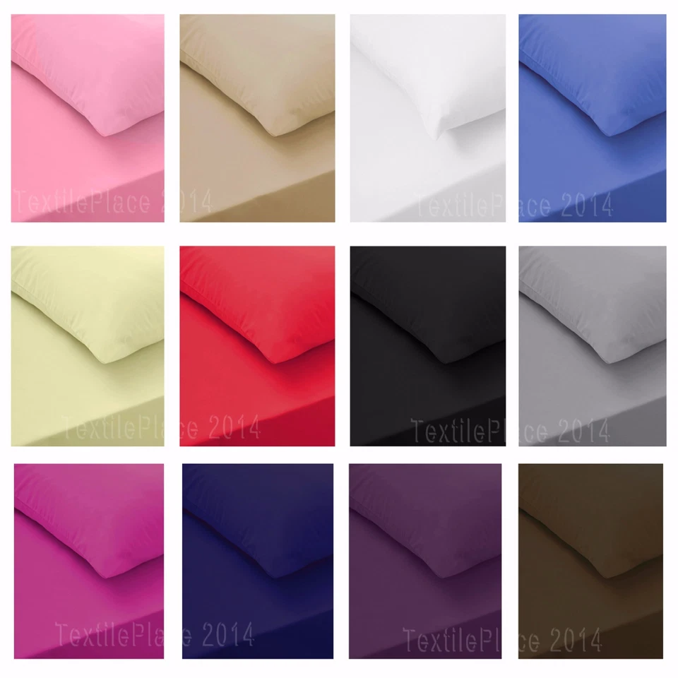 2 X Pillow Case Luxury 100% Housewife Egyptian Cotton 200 Thread Count Pair Pack - Image 1 of 1