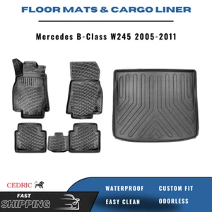 Car Floor Mats & Trunk Cargo Liner for Mercedes B-Class W245 2005-2011 FULL Set - Bild 1 von 17
