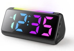Digital Alarm Clocks for Bedrooms Bedside Clocks with RGB Night Light Rainbow... - Picture 1 of 7