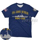 USS Jason Dunham DDG-109 T-shirt Men's t-shirts Short Sleeve T-shirt Top Tee