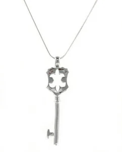 Royal Rey Llave Collar Lirios Regalo Colgante Plateado Ø 60mm - Imagen 1 de 1